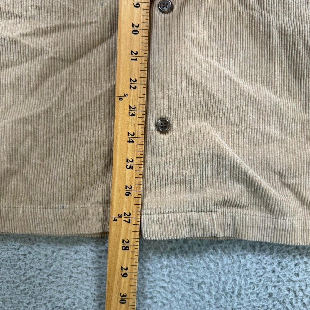Polo Ralph Lauren Mens Medium Tan Corduroy Classic Fit Button Down Shirt Beige - Picture 6 of 9